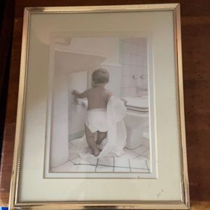 Two bathroom wall plaques